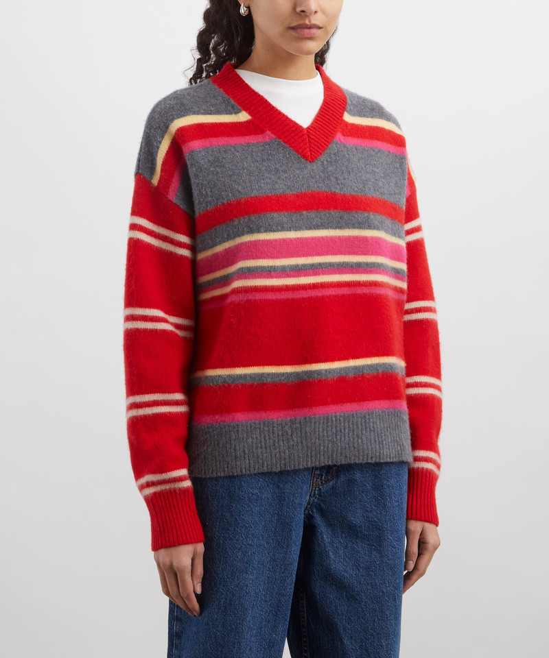 DAMSON MADDER. Rene Striped Wool Jumper outlook