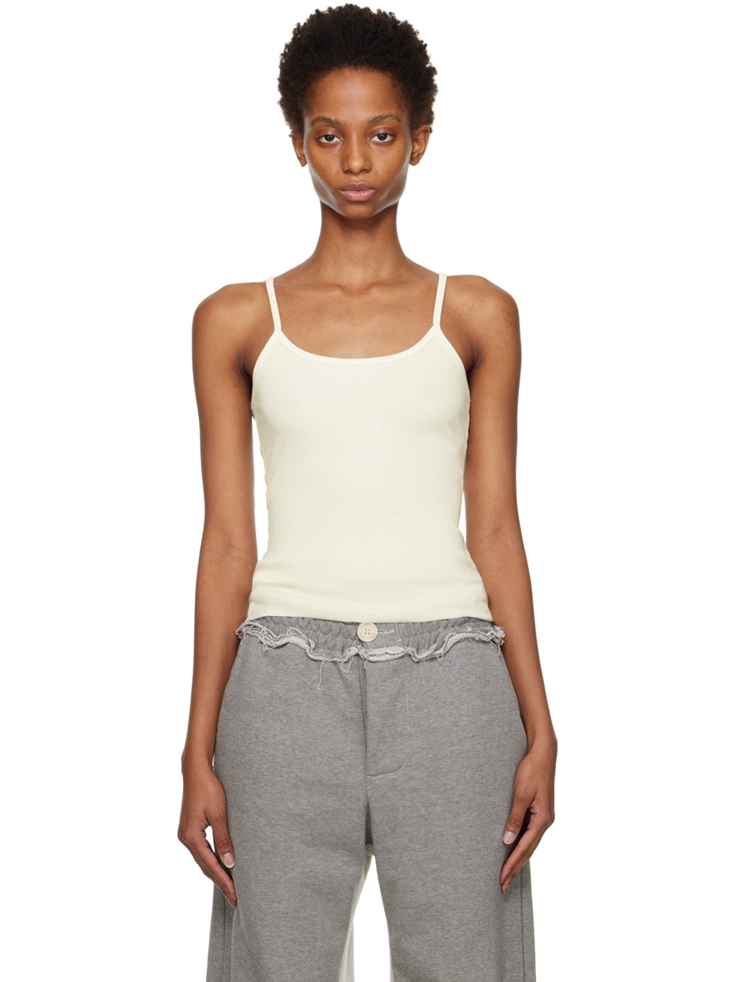 Off-White Thin Strap Tank Top - 1