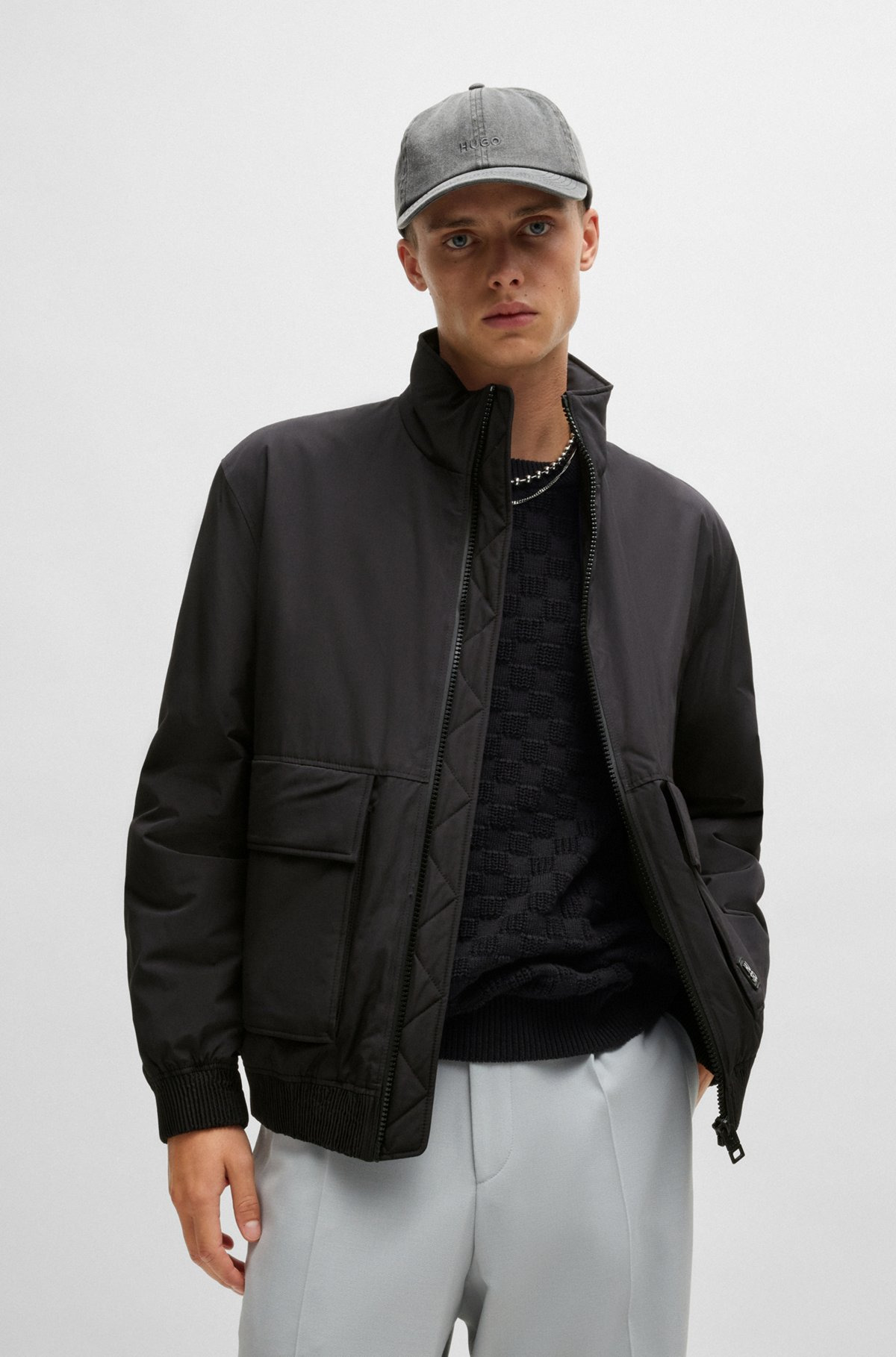 WATER-REPELLENT JACKET IN MATTE FABRIC - 2