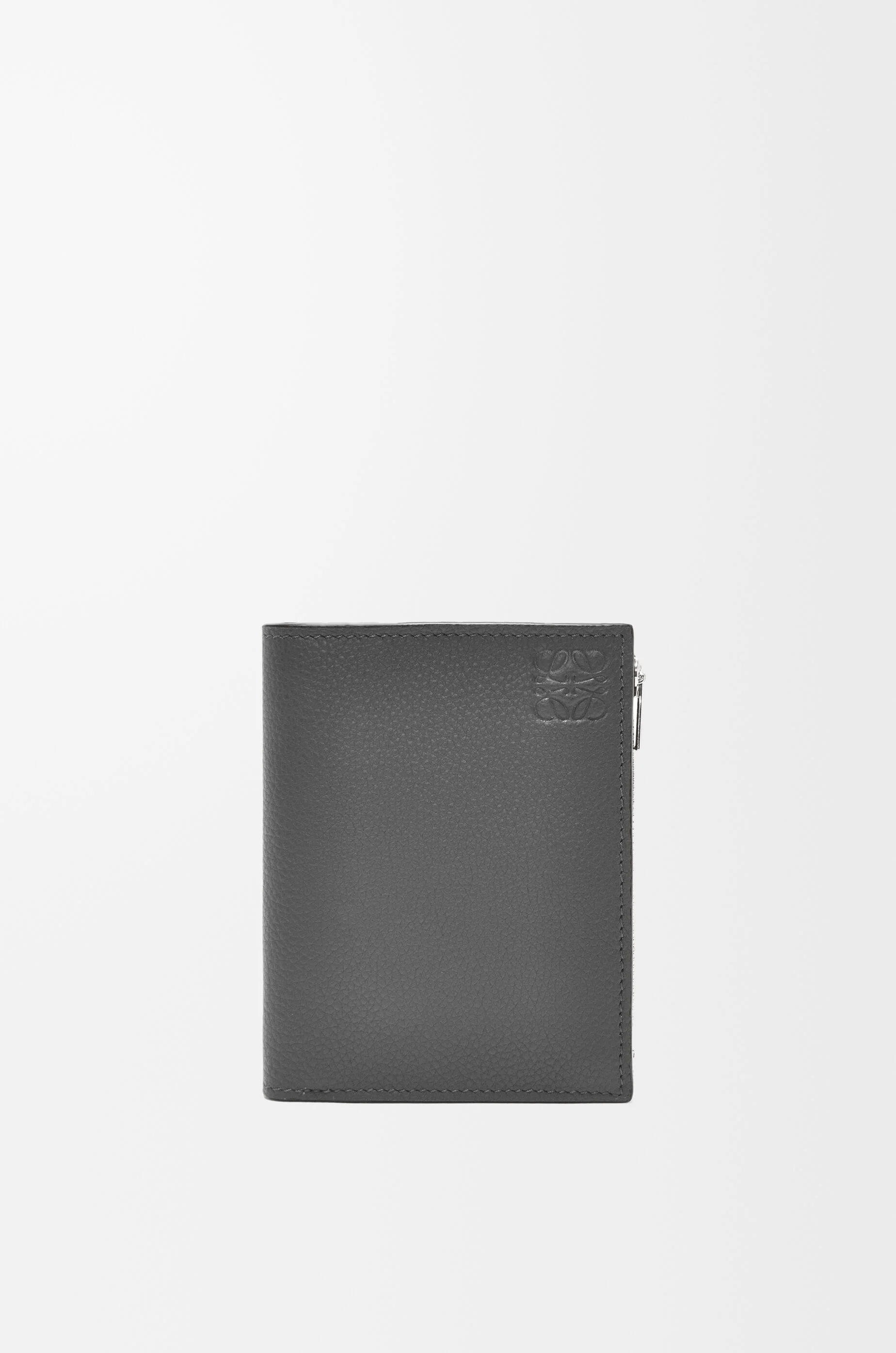 Slim compact wallet in soft grained calfskin - 1