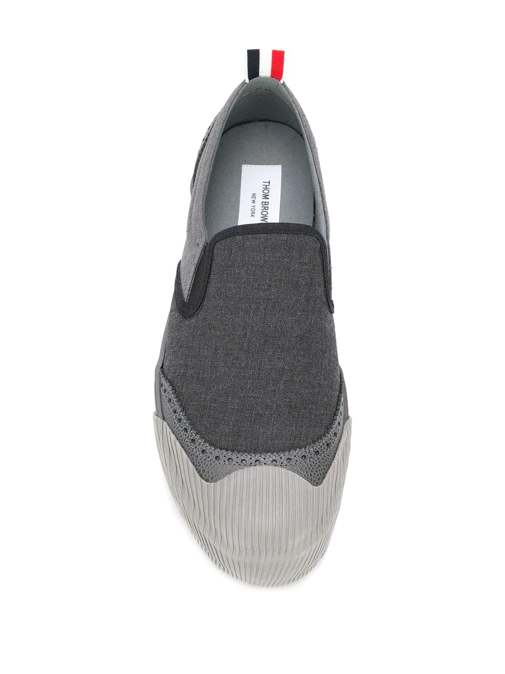 Super 120s Brogued Slip-on Trainer - 4