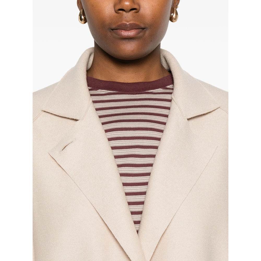 Harris Wharf London Neutrals Coats - Single Breasted Coats Women - 5
