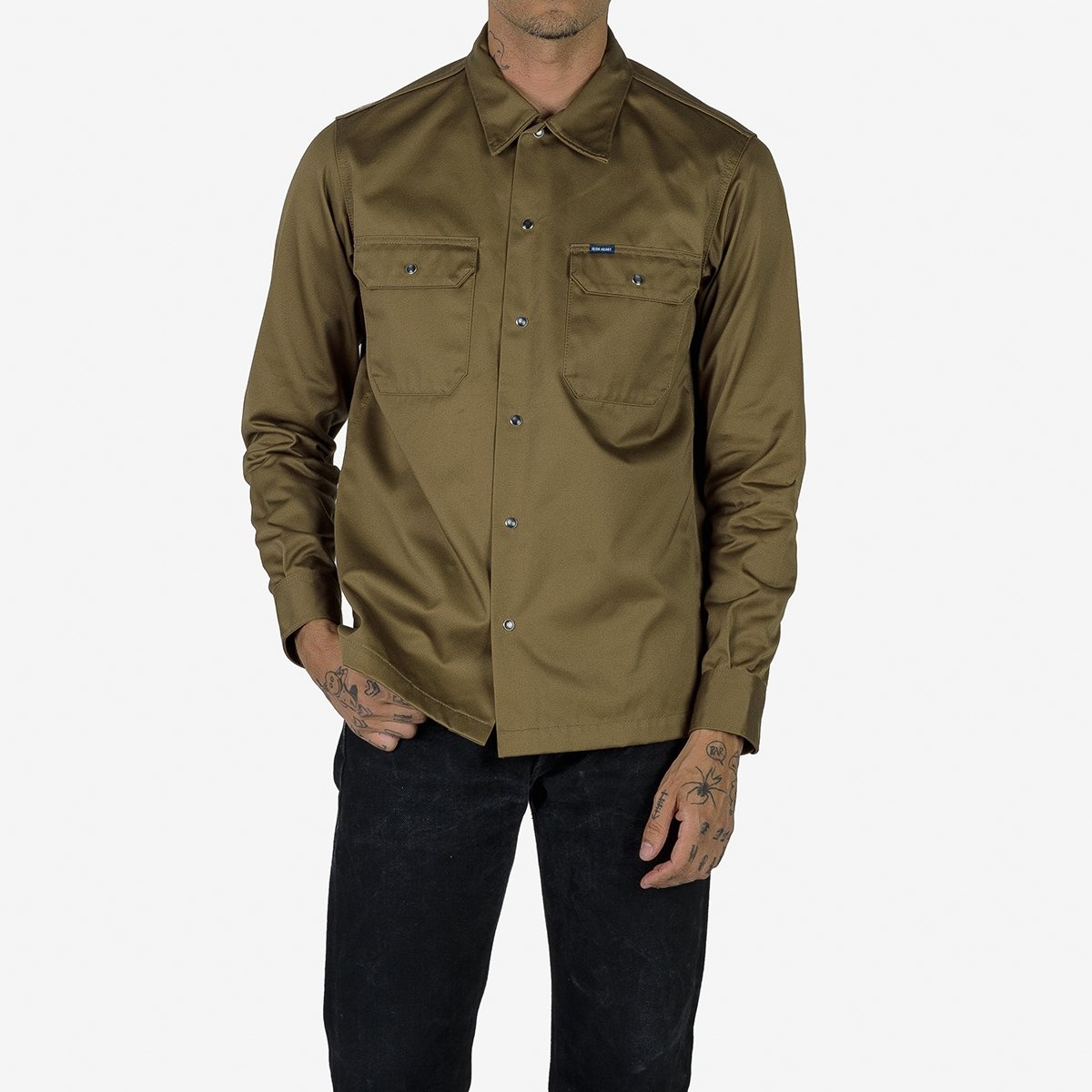 IHSH-383-BRN-NP 9oz T/C Mechanic Shirt - Brown - 3