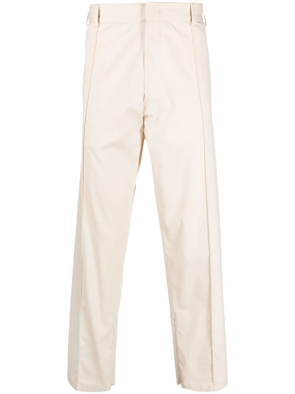 cotton straight-leg trousers - 1