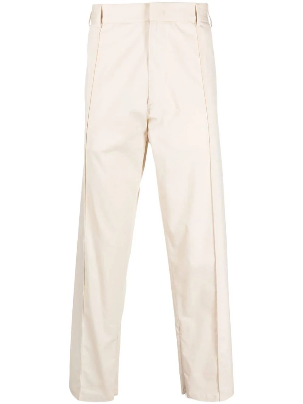 cotton straight-leg trousers - 1