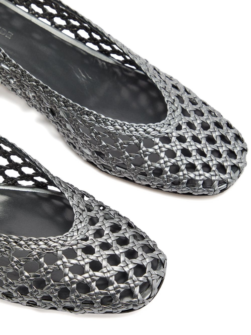40mm woven-leather pumps - 3