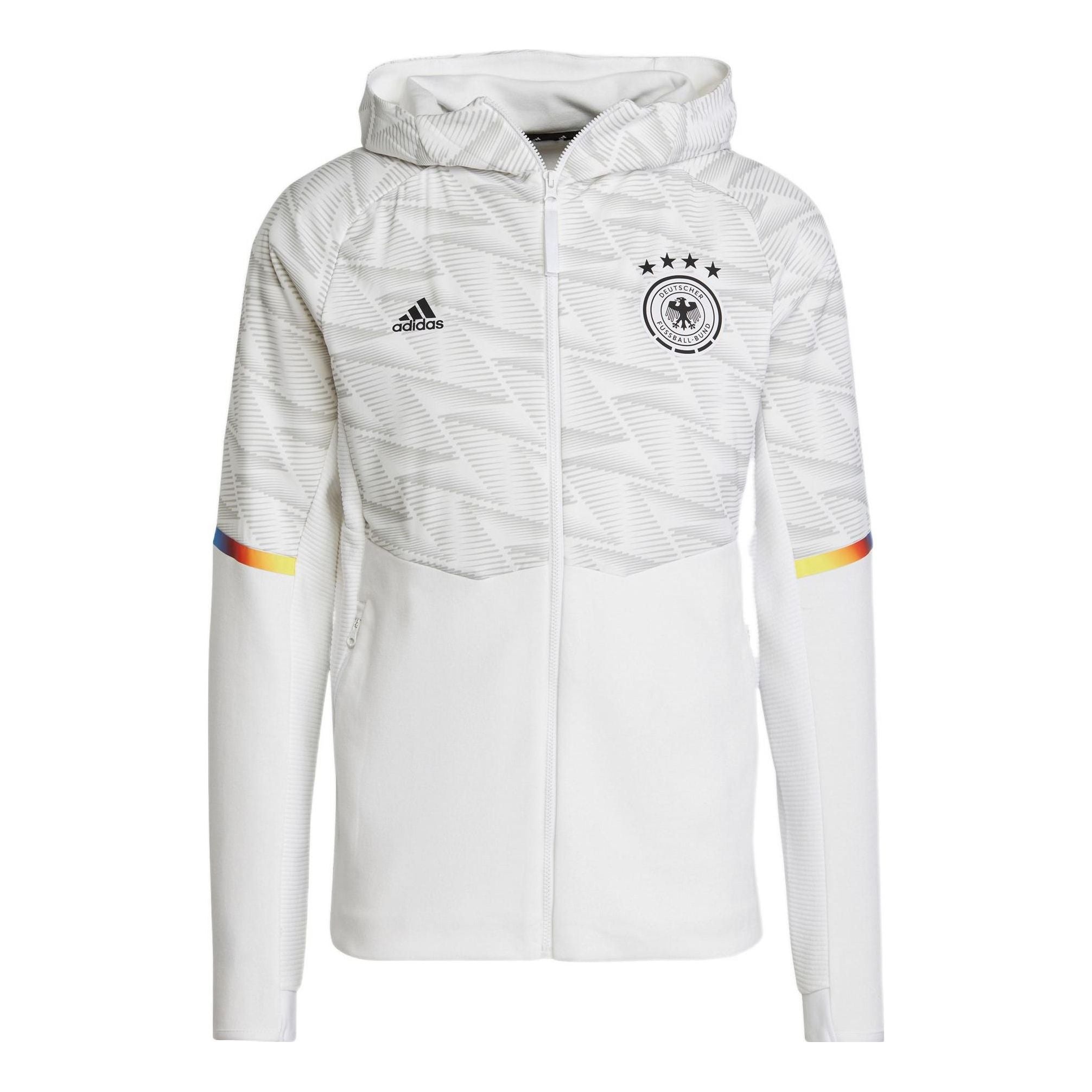 adidas Germany Game Day Full-Zip Travel Hoodie 'White' IC4377 - 1