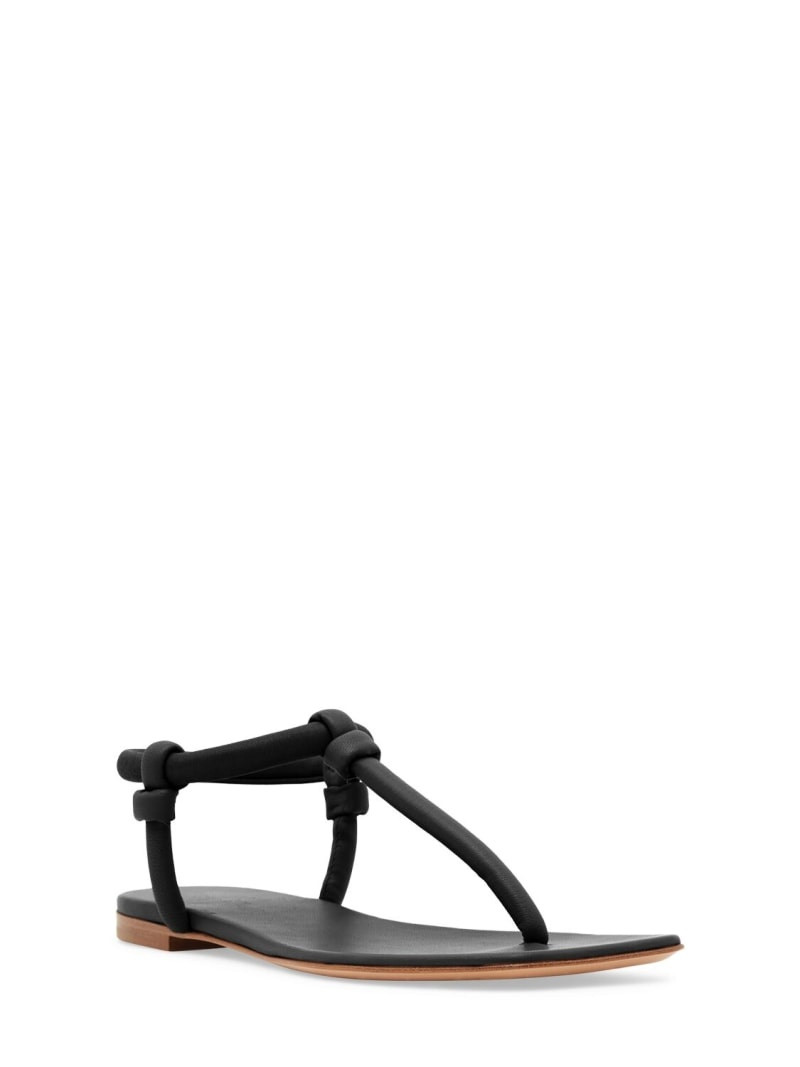 Gianvito Rossi 5mm Flat leather thong sandals outlook