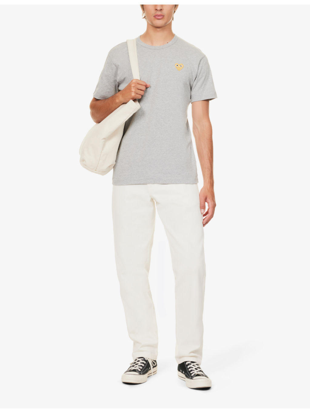 Logo-embroidery cotton-jersey t-shirt - 3