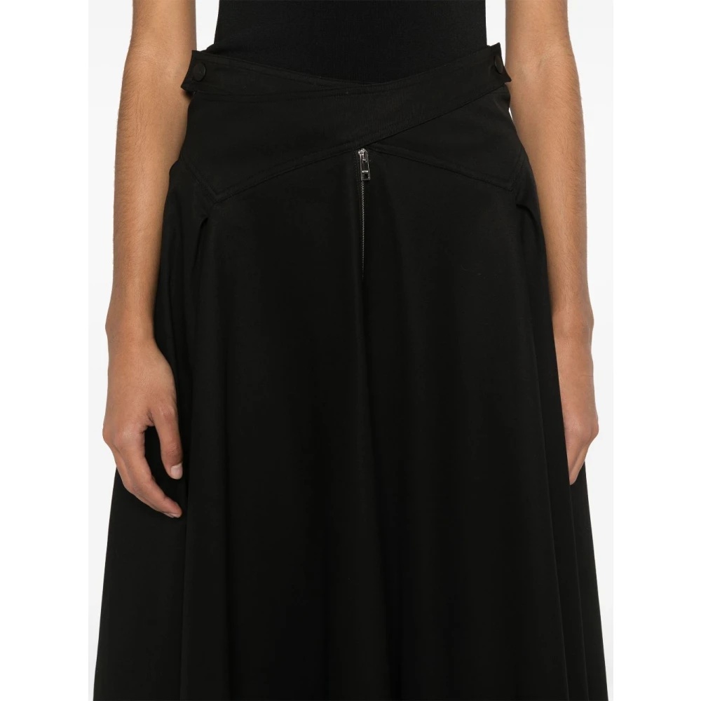スカート MSGM Woman Skirt Black 3841MDD04257133 99 Black Pleated Midi Skirt by MSGM on Sale