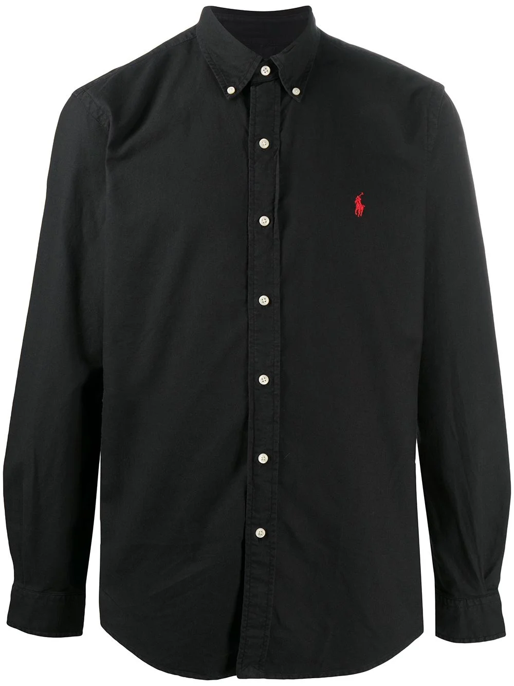 plain long-sleeved shirt - 1