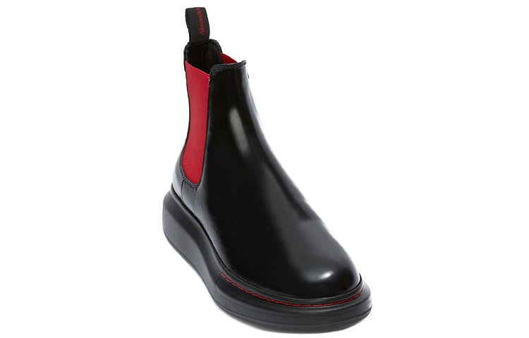 (WMNS) Alexander McQueen Hybrid Chelsea Boot 'Black Red' 586398WHX521066 - 3