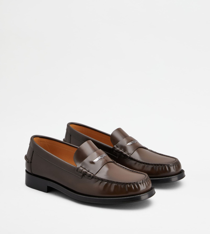 LOAFERS IN LEATHER - BROWN 2