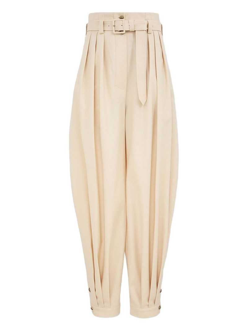 belted pleated pants 1