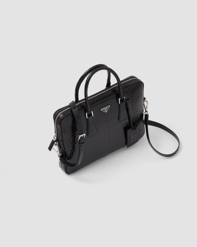 Crocodile leather briefcase 3