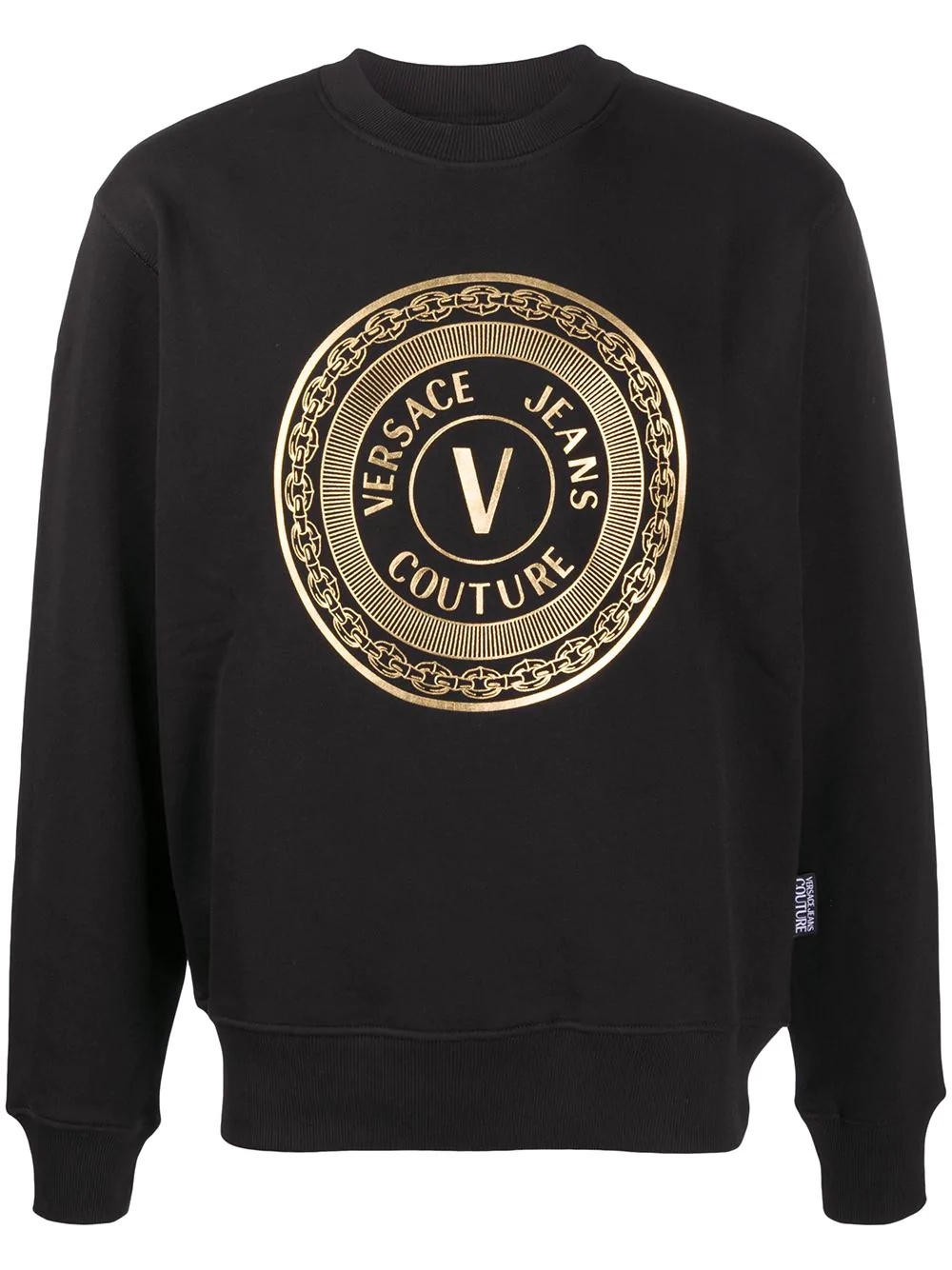 metallic logo print jumper - 1