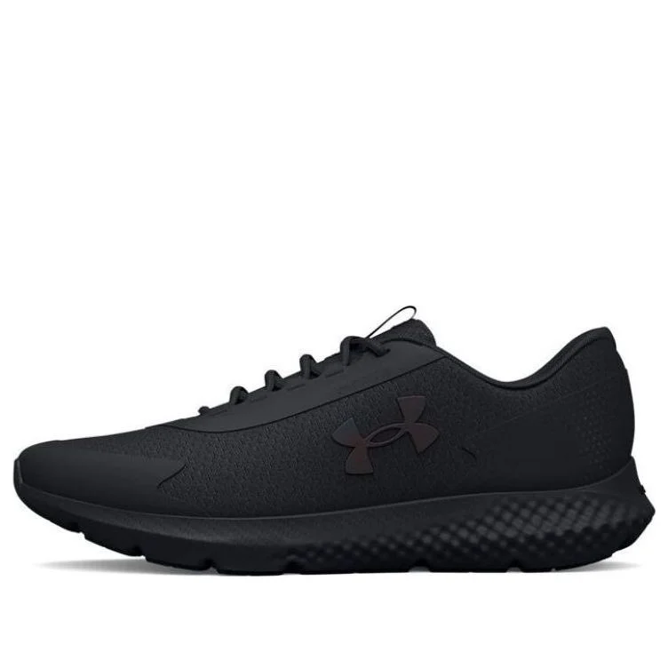 (WMNS) Under Armour Charged Rogue 3 Storm 'Triple Black' 3025524-001 - 1