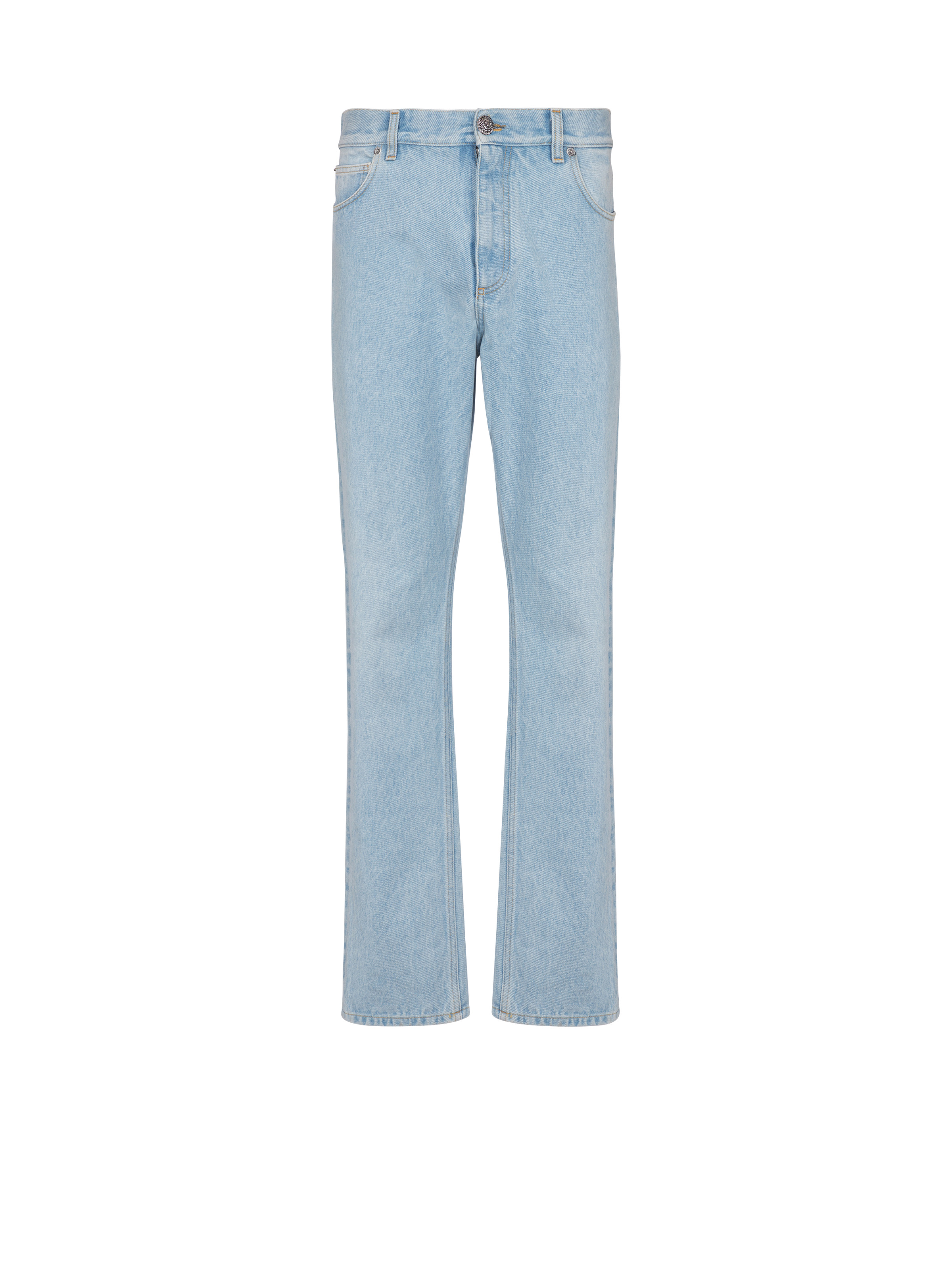 Light blue regular-fit denim jeans - 1