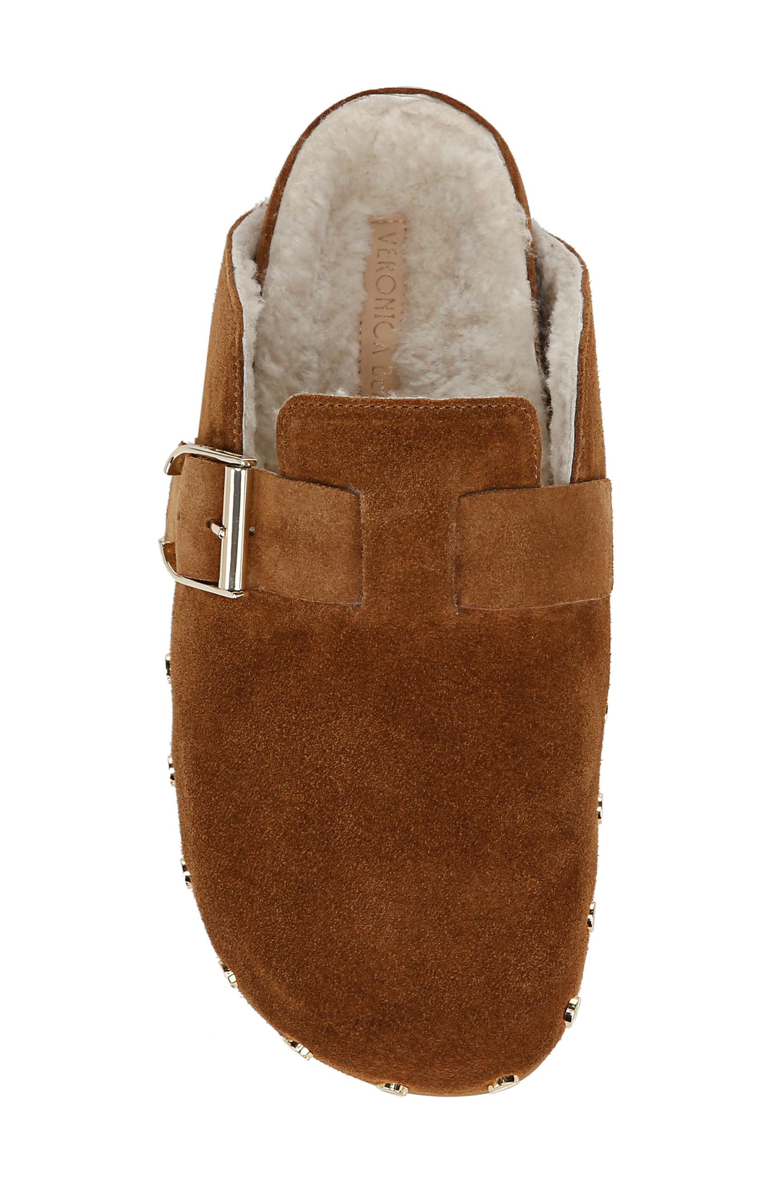 Veronica Beard Fern 2 Genuine Shearling Clog in Caramel at Nordstrom - 5