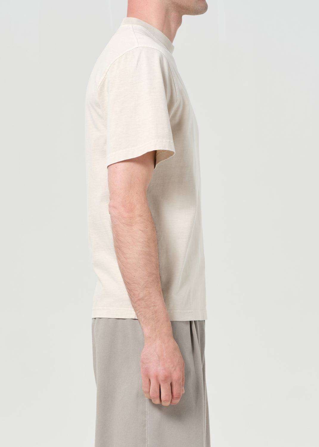 ASHA MOCK NECK TEE IN BROWN RICE - 4