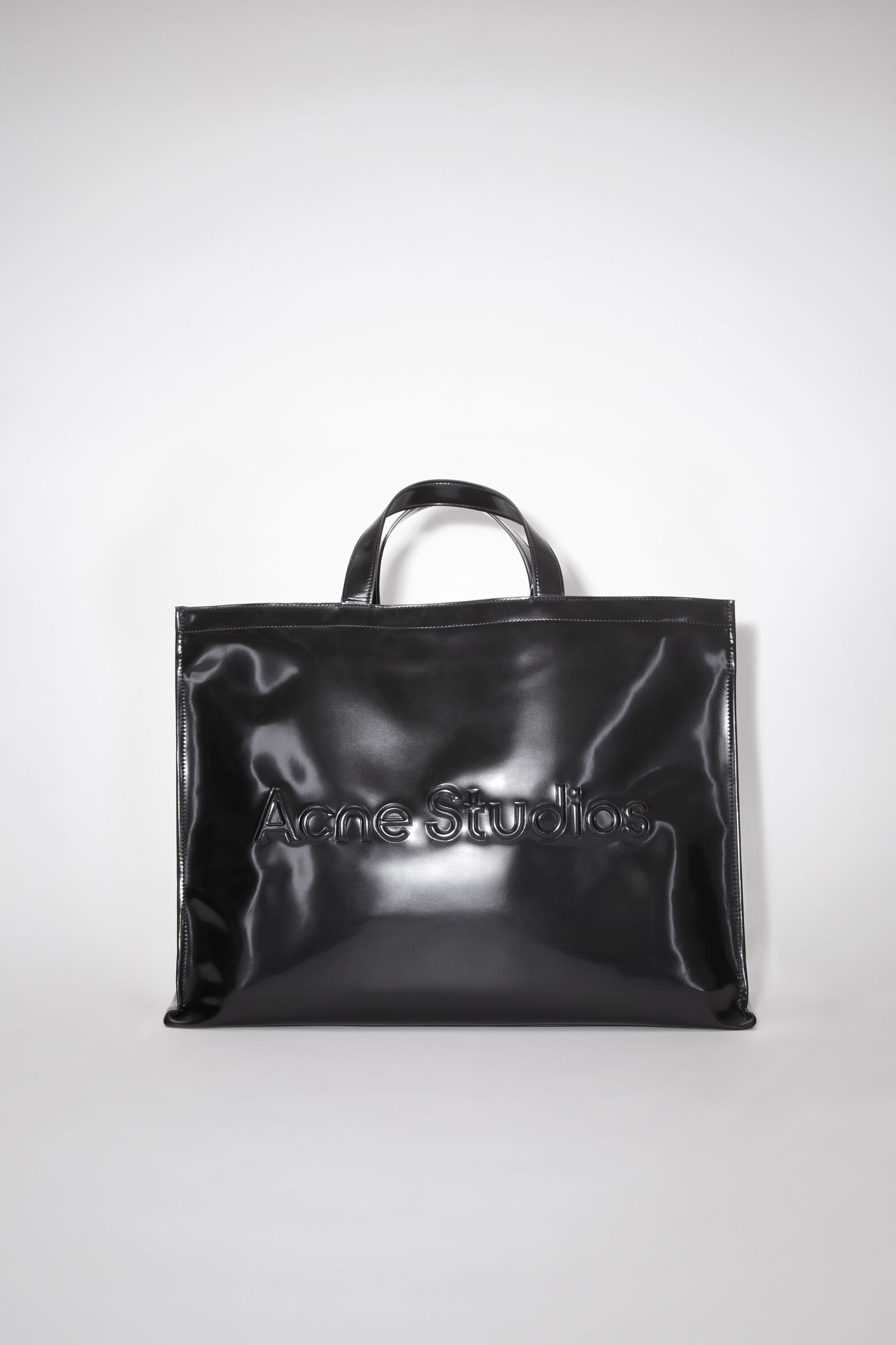 Logo shoulder tote bag - Black - 1