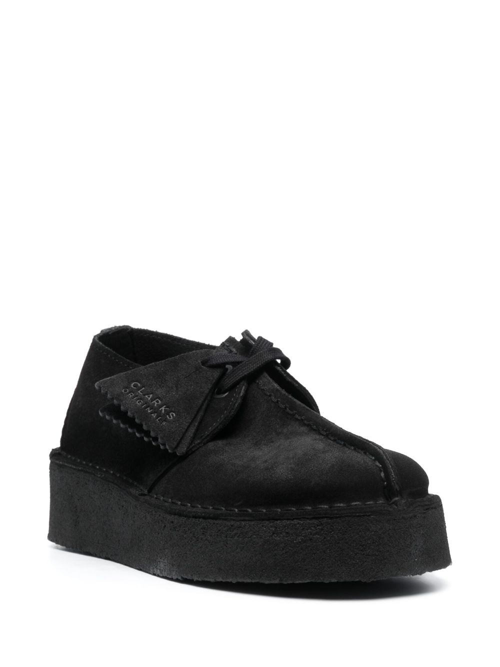 platform-sole leather sneakers - 2