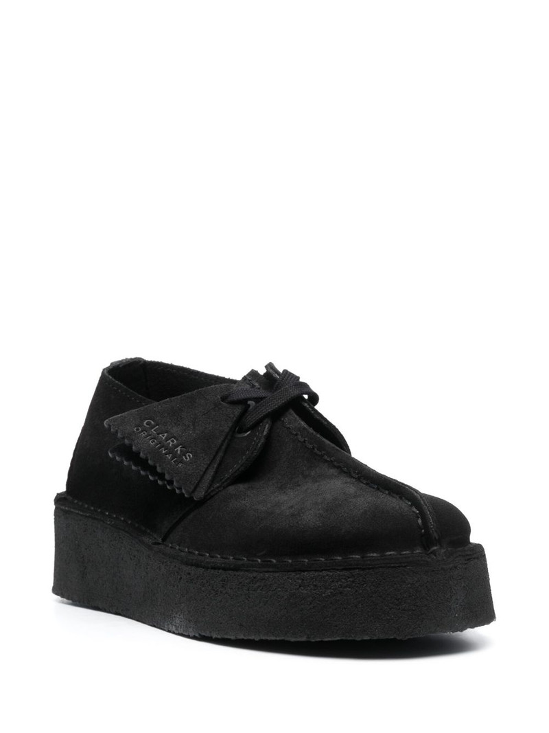 Clarks Originals platform-sole leather sneakers outlook