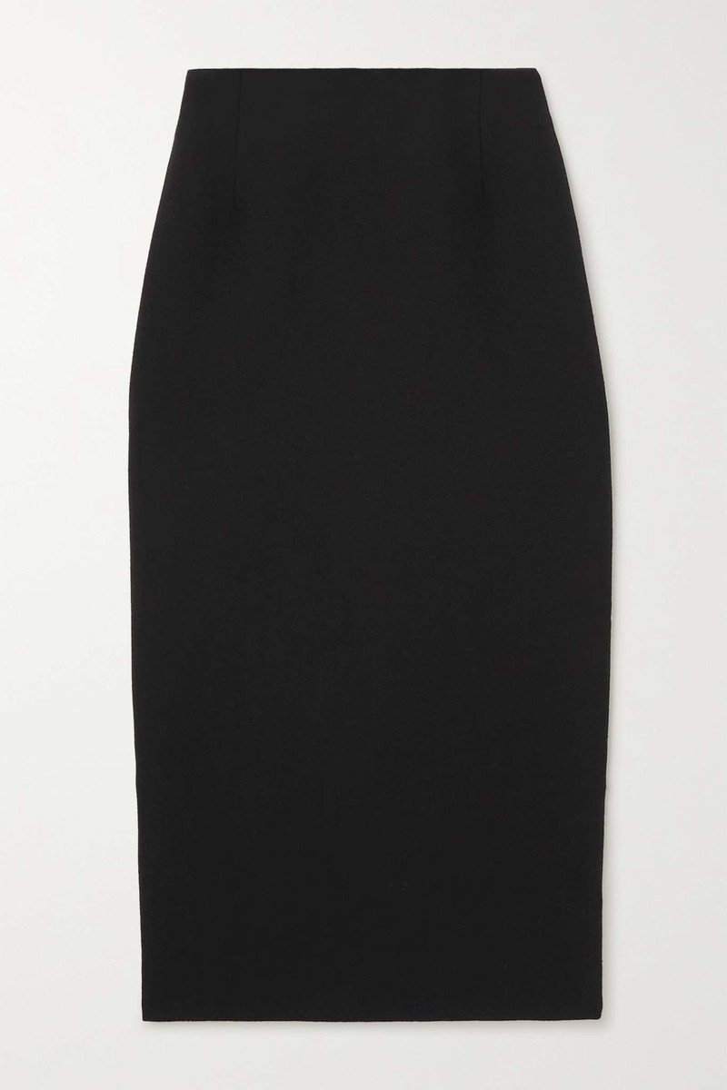 Wool-crepe midi skirt - 1