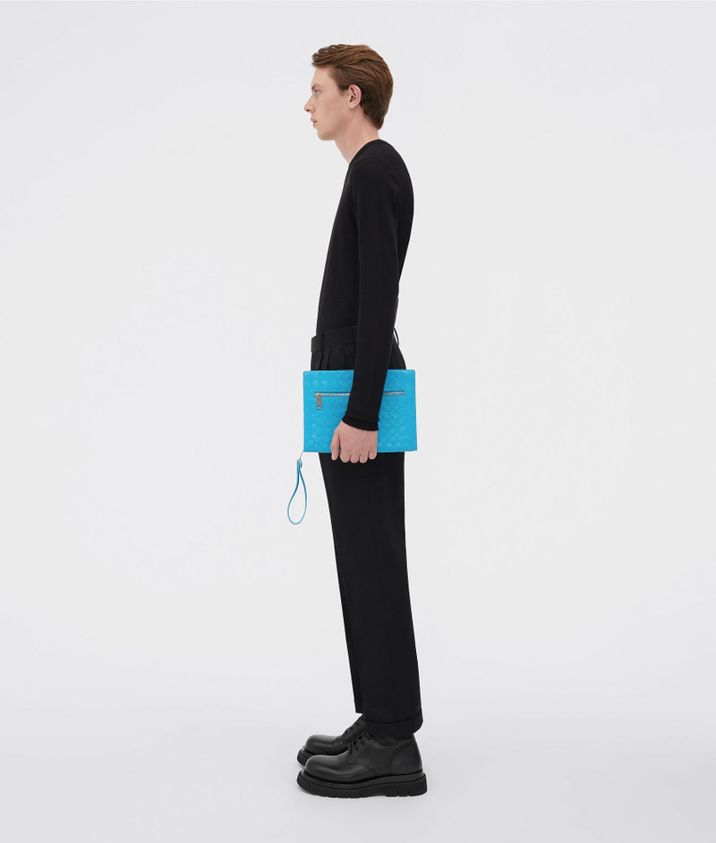 Bottega Veneta small classic intrecciato document case outlook