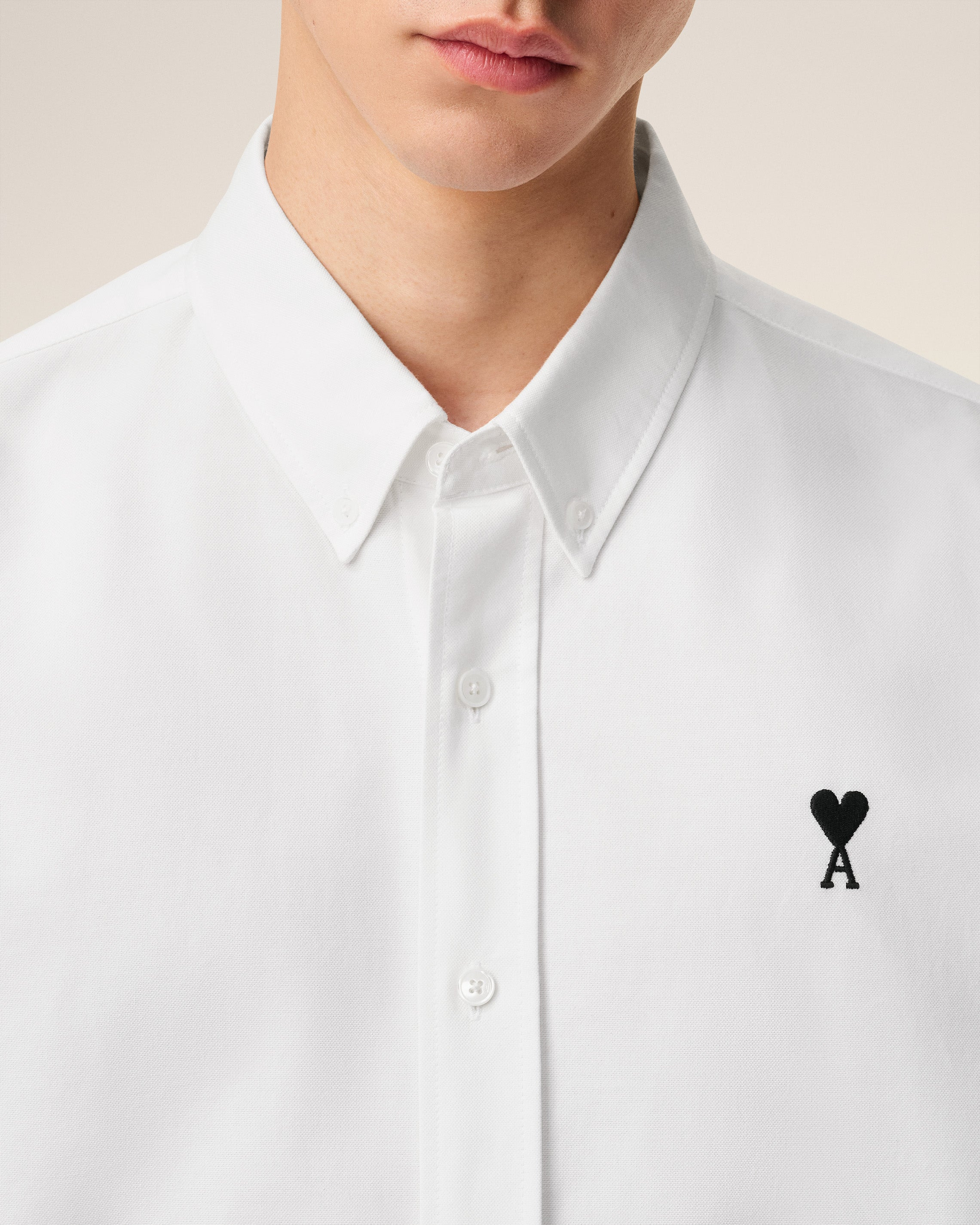 WHITE COTTON BUTTON DOWN AMI DE COEUR SHIRT - 4