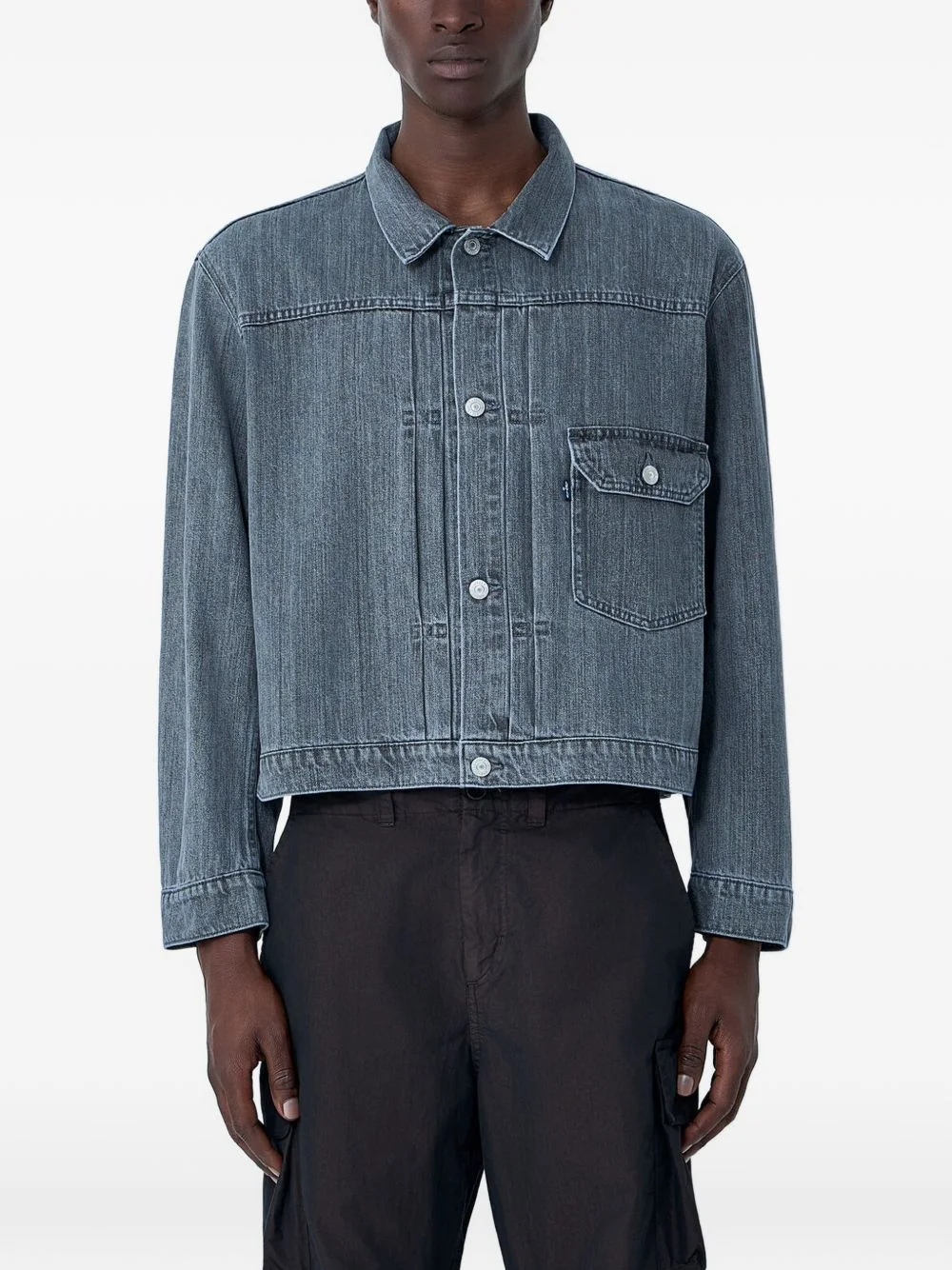 Blue Tab™ Type buttoned chest-pocket denim jacket - 1