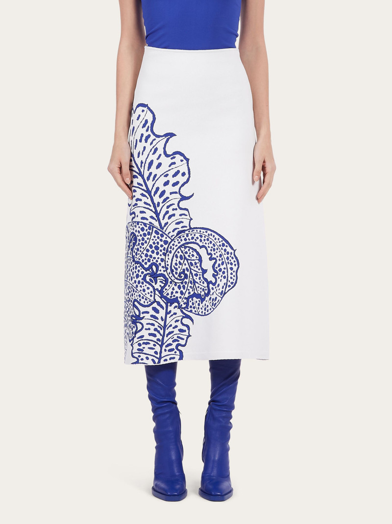 FERRAGAMO Viscose jacquard skirt outlook