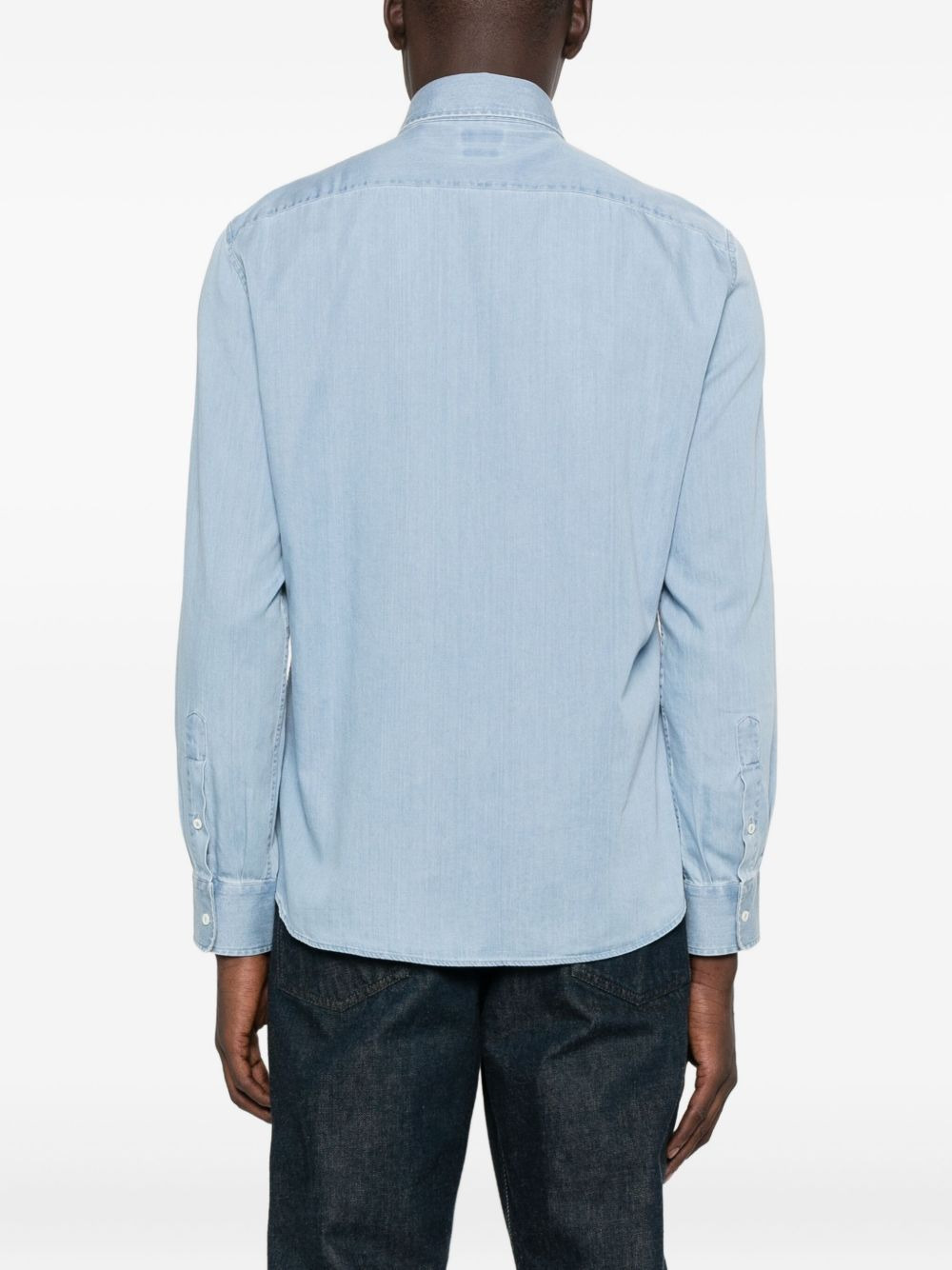 denim long-sleeved shirt - 4