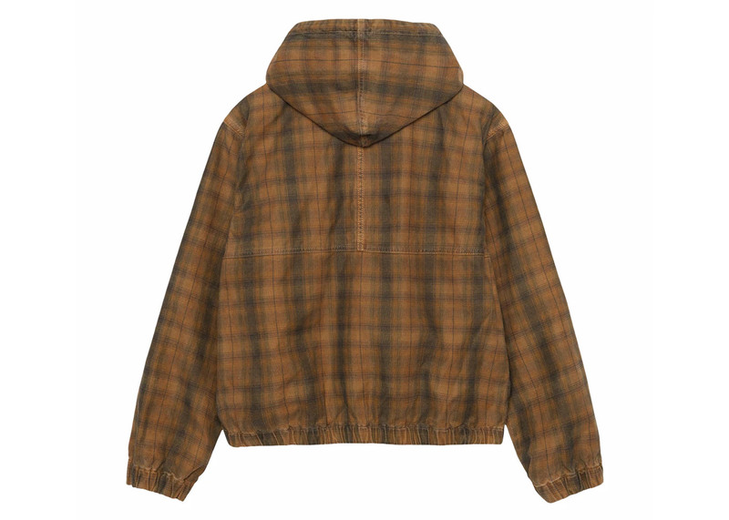 Stüssy Stussy Unlined Plaid Work Jacket Brown outlook
