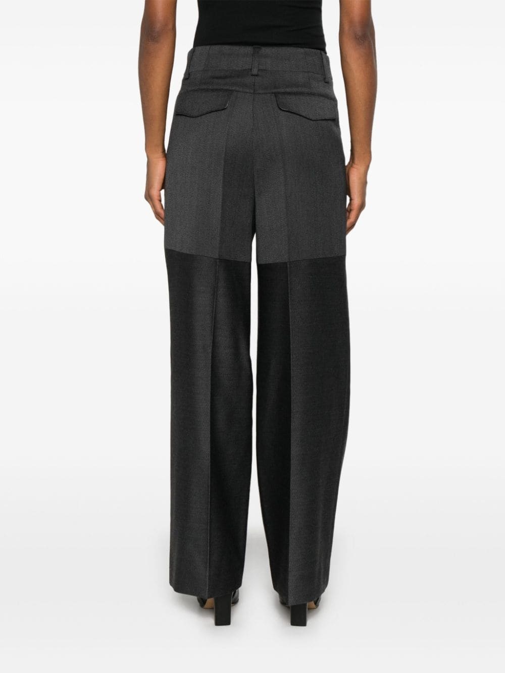 panelled-design trousers - 4