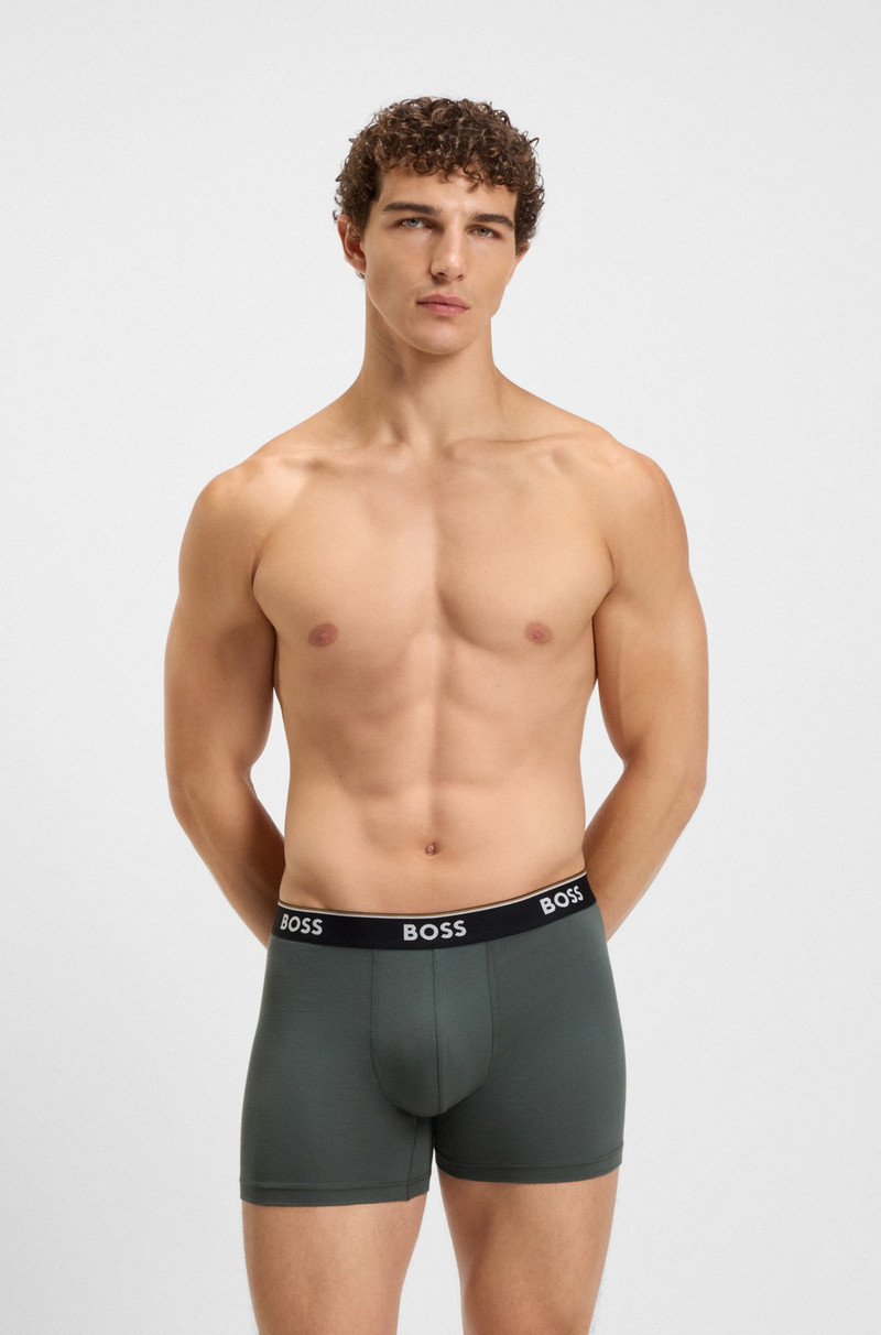 THREE-PACK OF STRETCH-COTTON BOXER BRIEFS WITH LOGOS 6