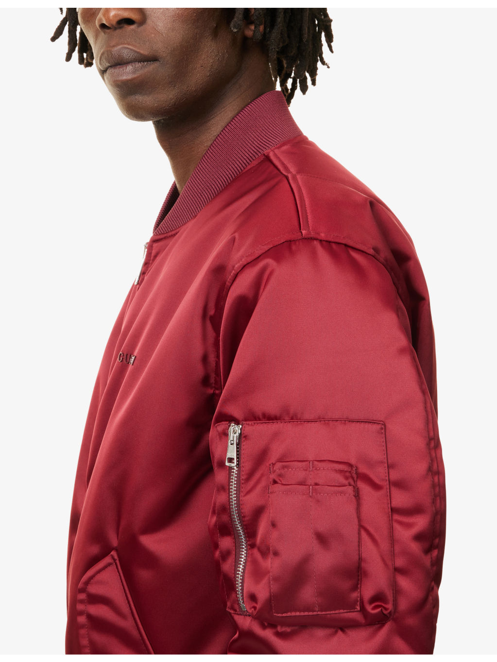 Embossed-Logo Padded Bomber Jacket - 6