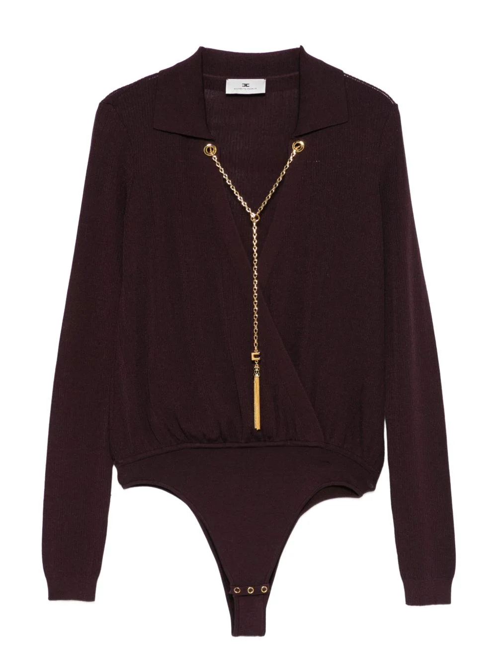 wrap ribbed bodysuit - 1