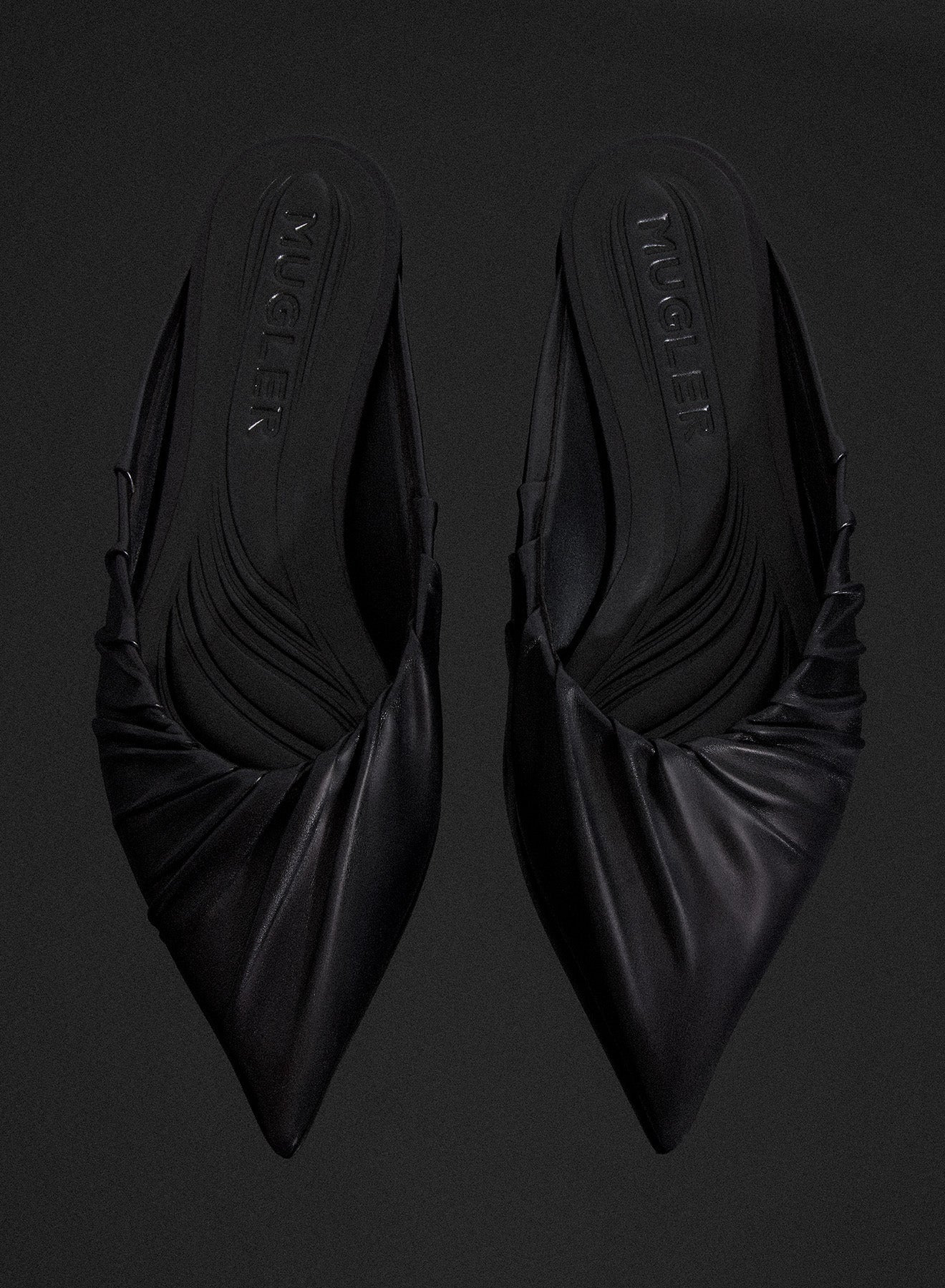 black draped Fang flats - 4