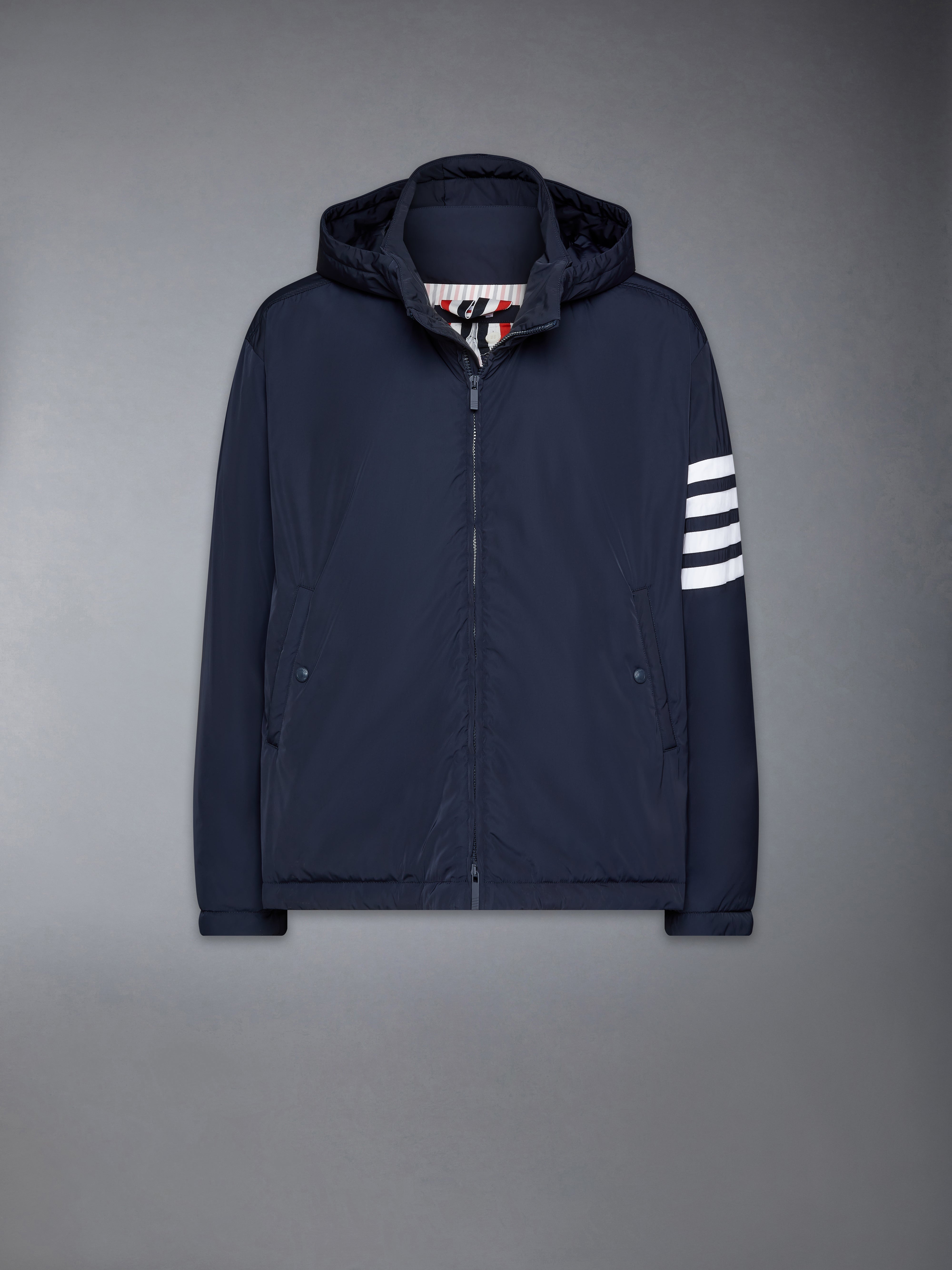 POLY TWILL 4-BAR DOWN FILL ZIP UP HOODED JACKET - 8