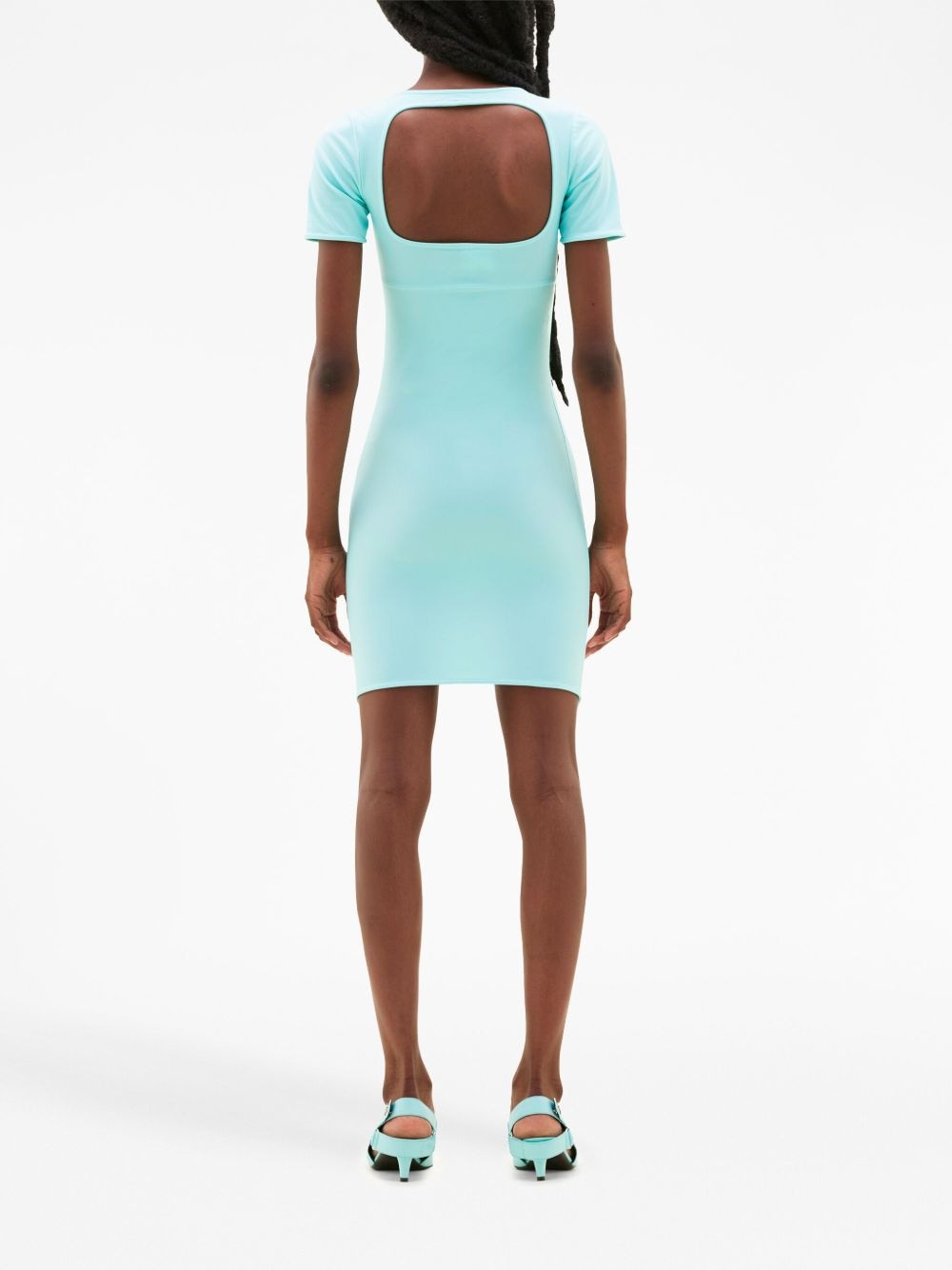 square-neck cut-out mini dress - 4