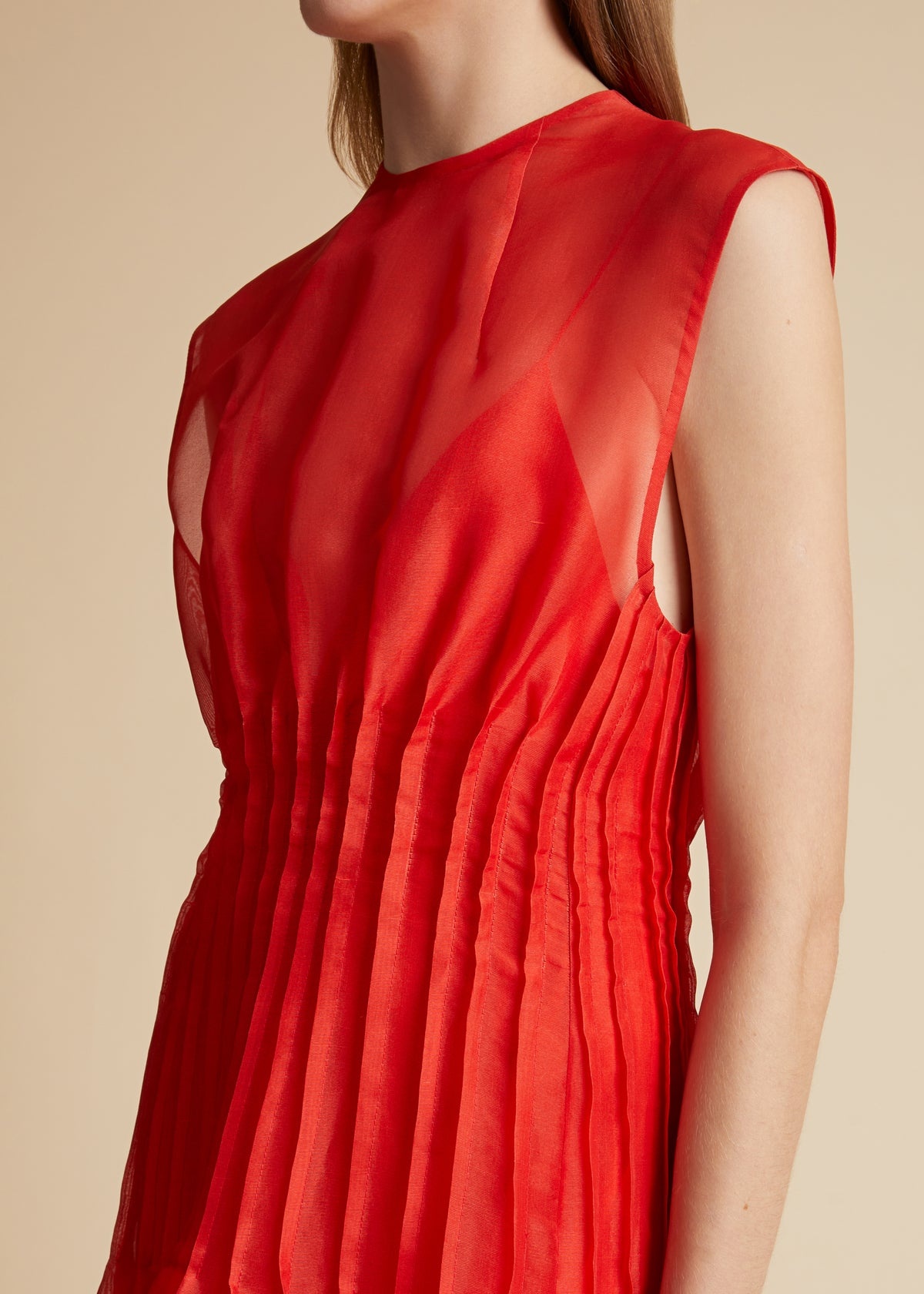 The Wes Dress in Fire Red - 4