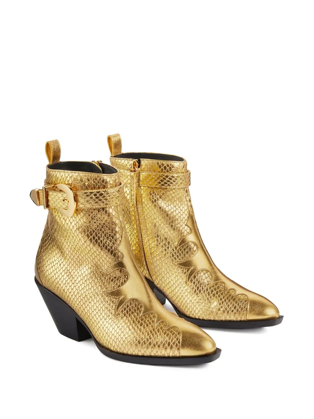 Helena Buckle snakeskin-effect boots - 2