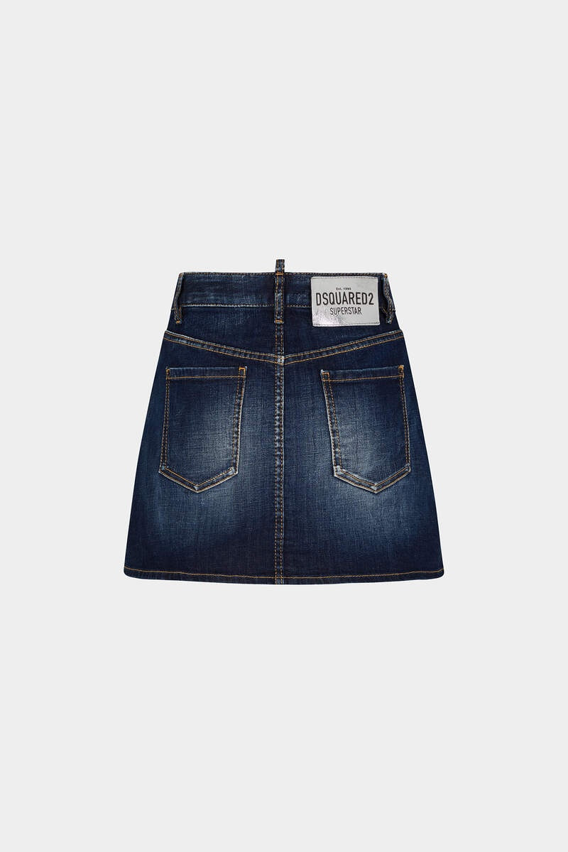DSQUARED2 MEDIUM DIAMOND SUPER STAR WASH DENIM SKIRT outlook