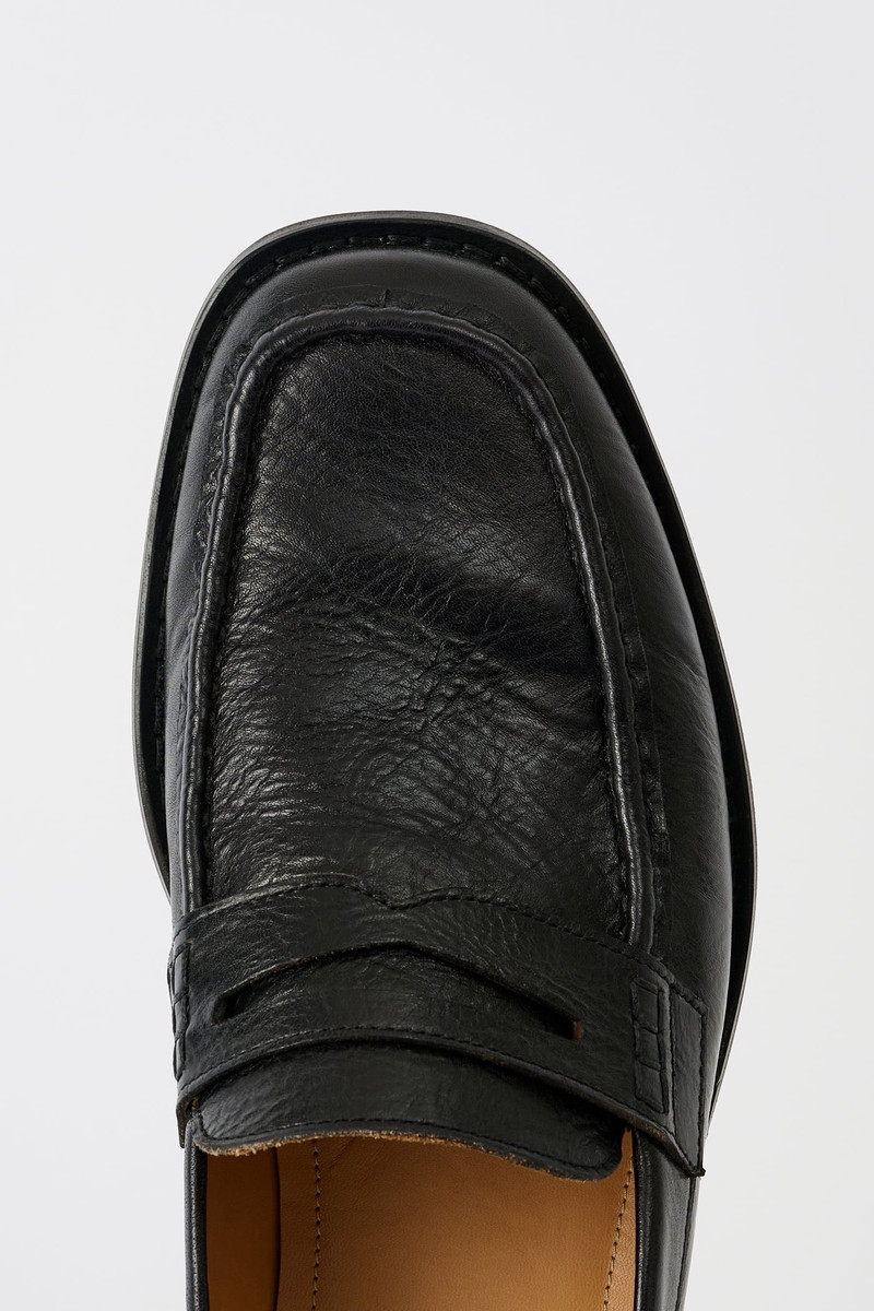 Our Legacy Light Loafer True Dyed Black Leather outlook