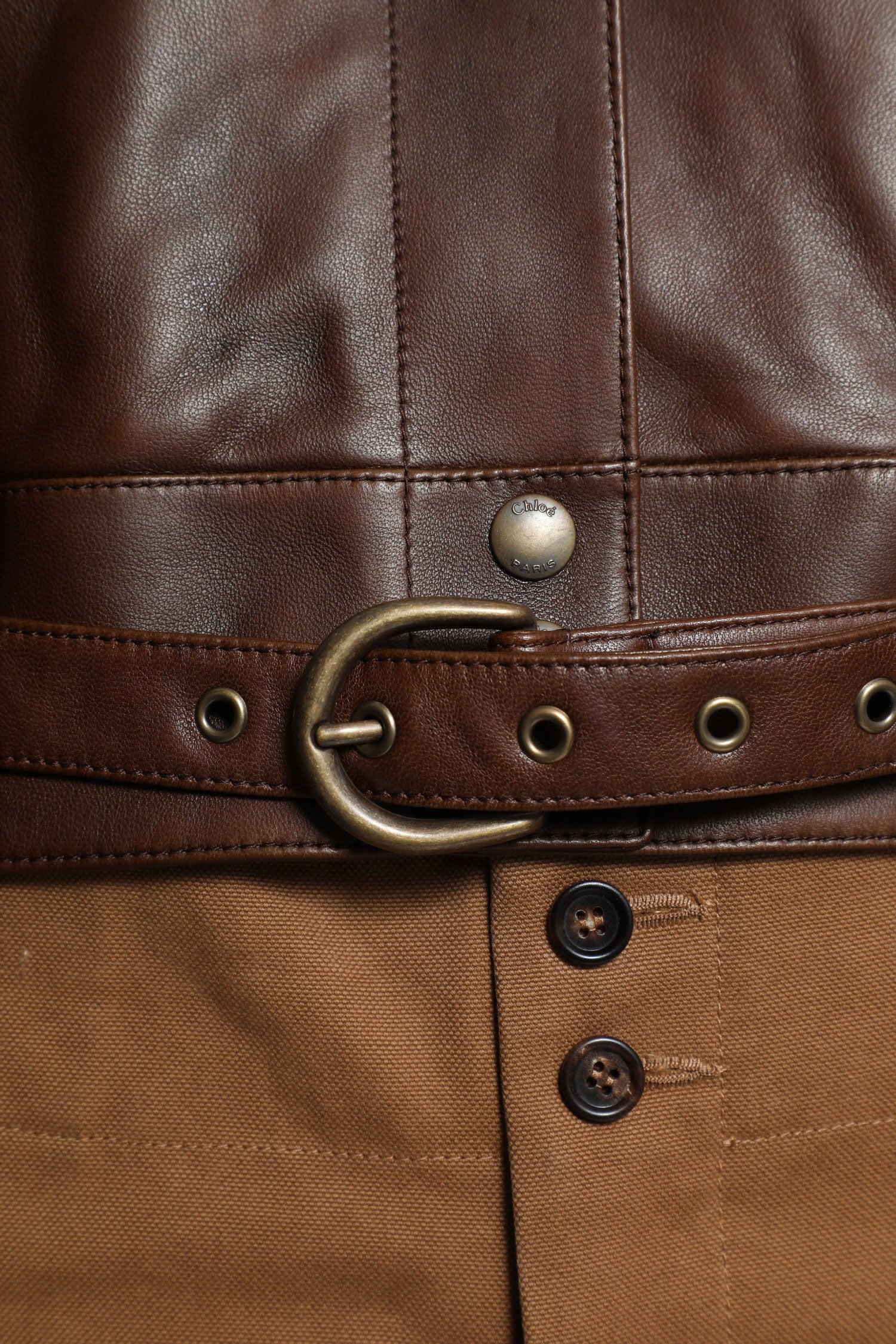 High-neck Short Jacket In Leather - 6