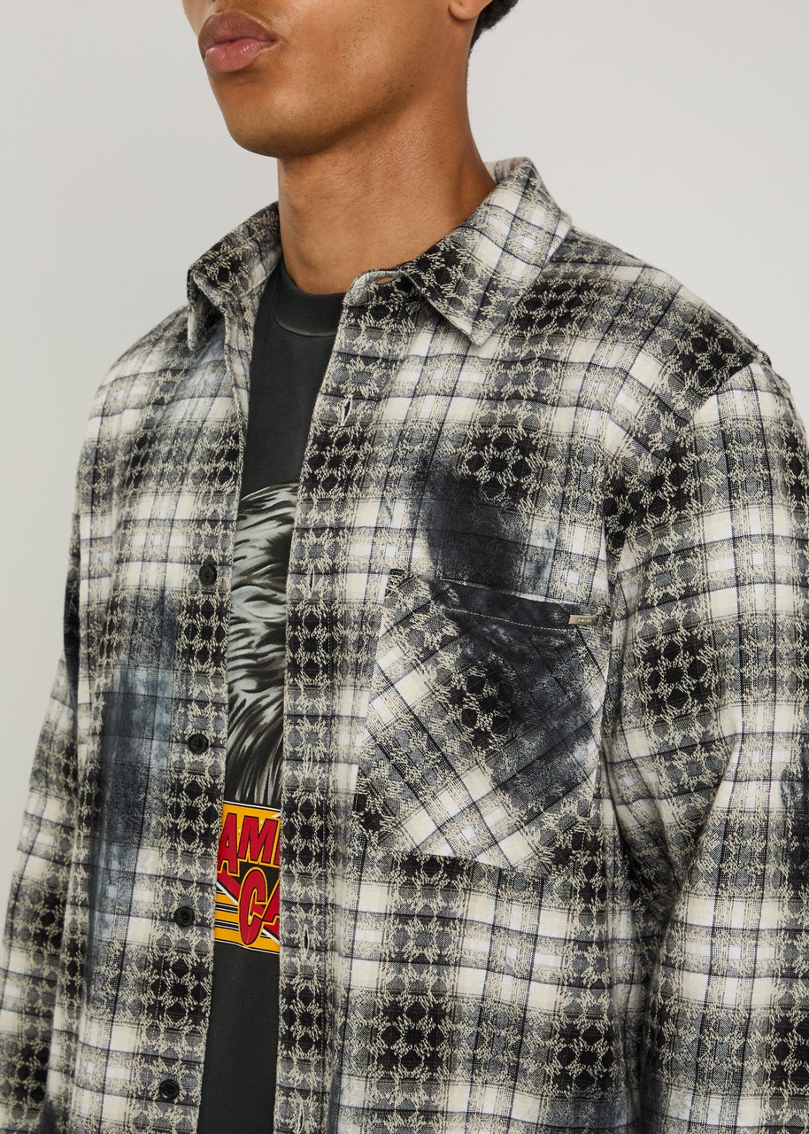 Amiri MA Quad Bleached Flannel Shirt - 5
