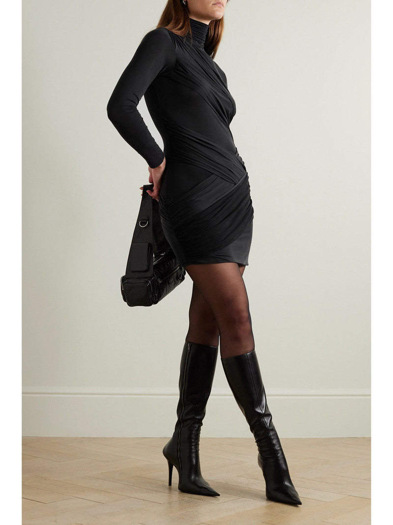 GAUGE81 Kores Draped Stretch-jersey Turtleneck Mini Dress outlook
