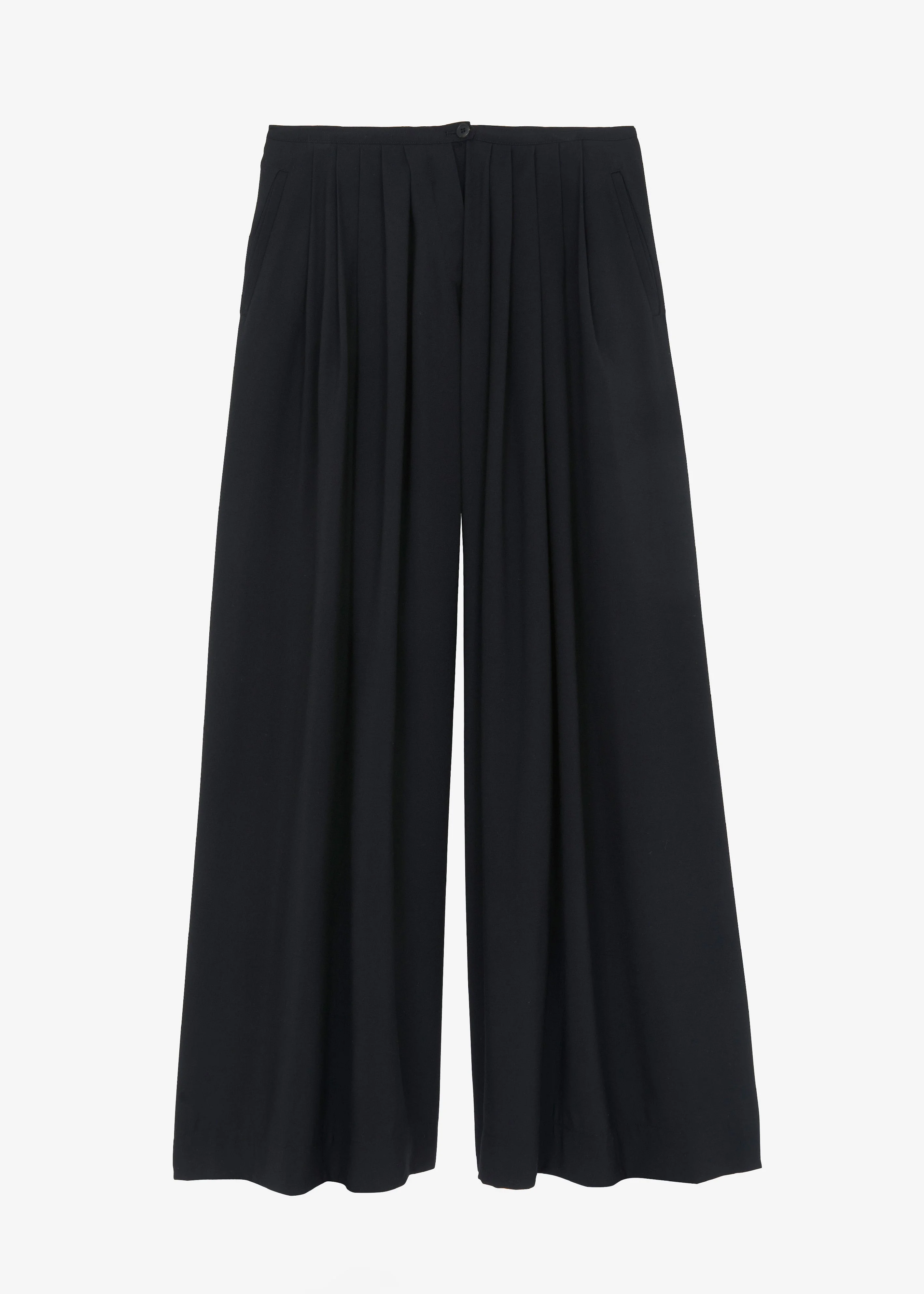 Sloane Wide Leg Trousers - Black - 1