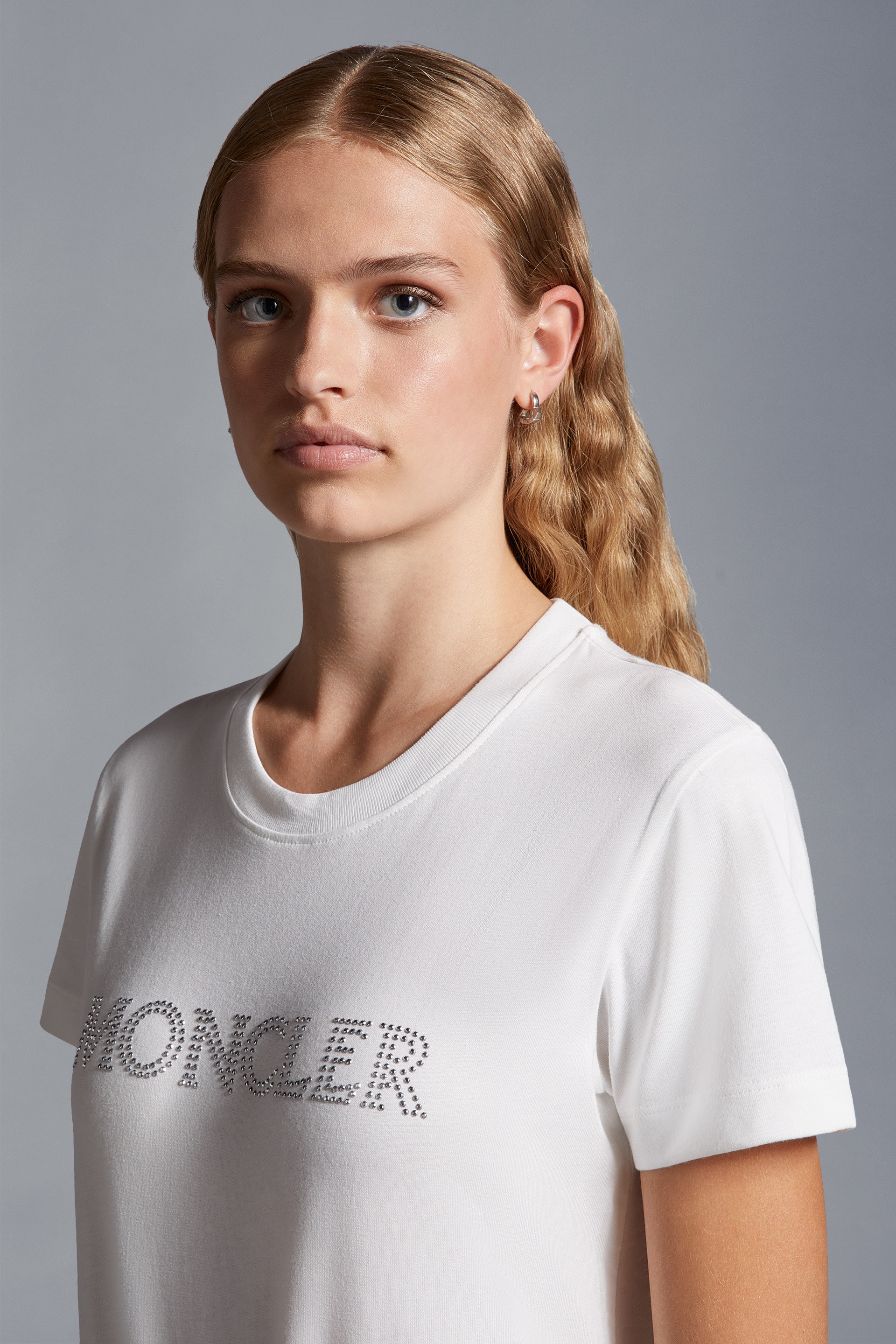 【MONCLER】CRYSTAL LOGO T-SHIRT Moncler Crystal Logo Cotton T-Shirt | Liberty